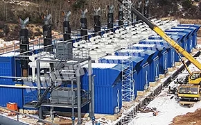 10 Sets 1000KW Silent Generator in Parallel In Russia